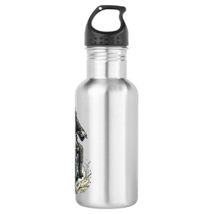 Vintage Engraving Motorcycle Rider Vector Design_1 532 Ml Water Bottle