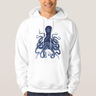 Vintage engraving, Octopus, Kraken, Nautical Hoodie