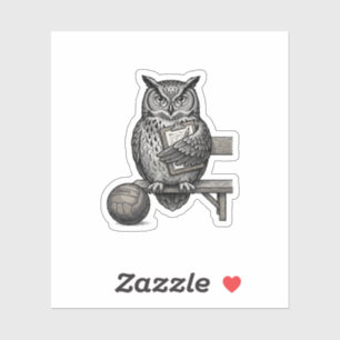 Vintage Engraving Owl Soccer Coach Shirt Design_1