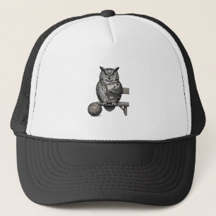 Vintage Engraving Owl Soccer Coach Shirt Design_1 Trucker Hat