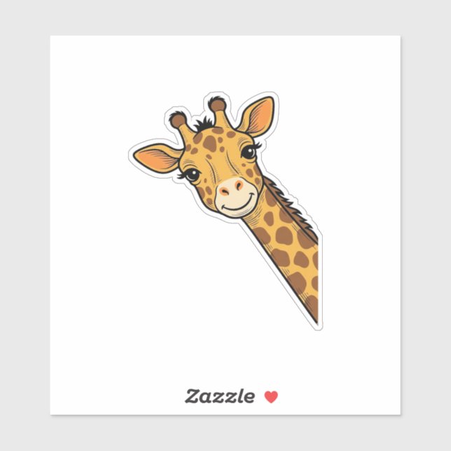 Vintage Engraving Peeking Giraffe Shirt Design_1 (Sheet)