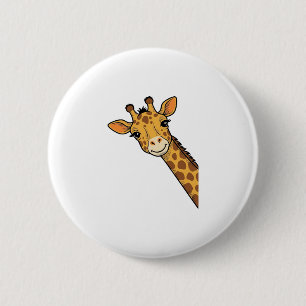 Vintage Engraving Peeking Giraffe Shirt Design_1 6 Cm Round Badge