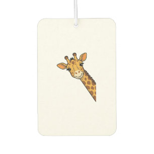 Vintage Engraving Peeking Giraffe Shirt Design_1 Car Air Freshener