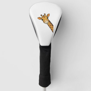 Vintage Engraving Peeking Giraffe Shirt Design_1 Golf Head Cover
