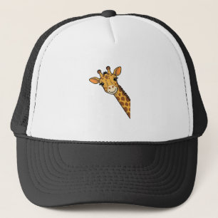 Vintage Engraving Peeking Giraffe Shirt Design_1 Trucker Hat