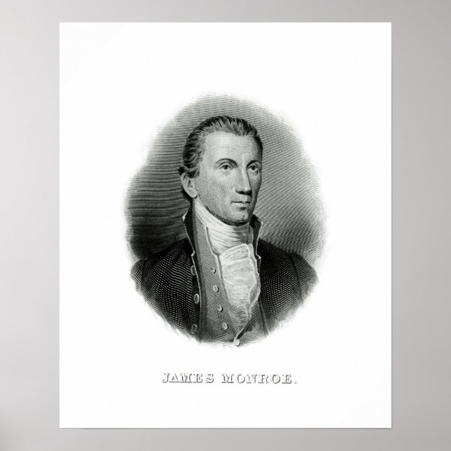 Vintage Engraving President James Monroe Poster (Front)