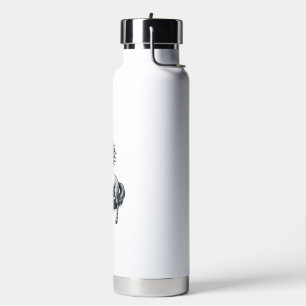 Vintage Engraving Rearing Horse Vector Design_1 Water Bottle
