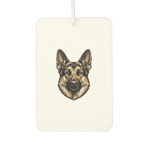 Vintage Engraving Shepherd Dog Vector Design_1 Car Air Freshener