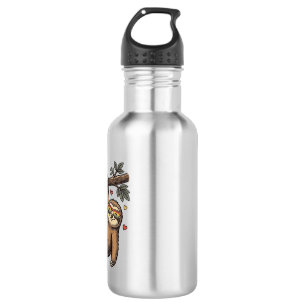Vintage Engraving Sloth Heart Rainbow Shirt Design 532 Ml Water Bottle