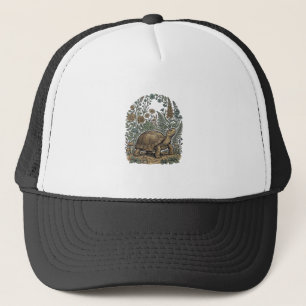 Vintage Engraving Turtle Botanical Garden Trucker Hat