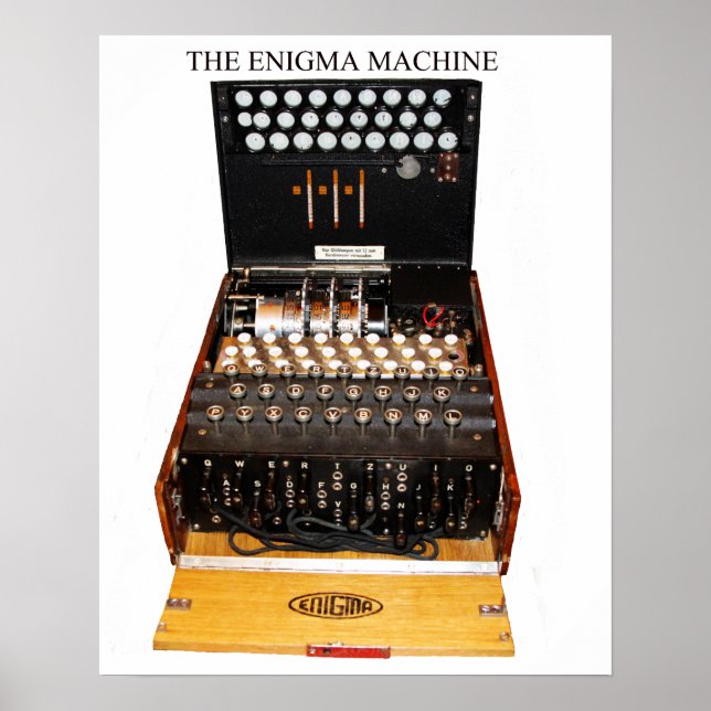Vintage Enigma machine military secret codes Poster (Front)