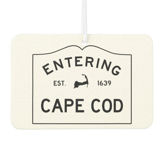 Vintage Entering Cape Cod Car Air Freshener (Front)