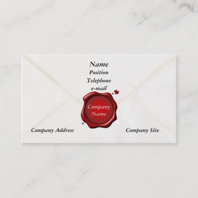 Vintage Envelope Business Card Template (Front)