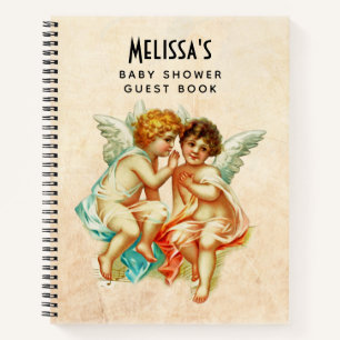 Vintage Ephemera Angel Cherubs Guest Book