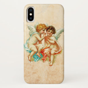 Vintage Ephemera Angel Cherubs Illustration iPhone X Case