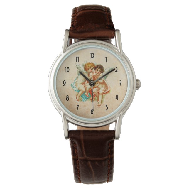 Vintage Ephemera Angel Cherubs Illustration Watch (Front)