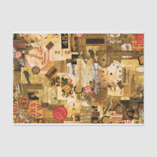Vintage Ephemera Collage Craft Tissue Paper