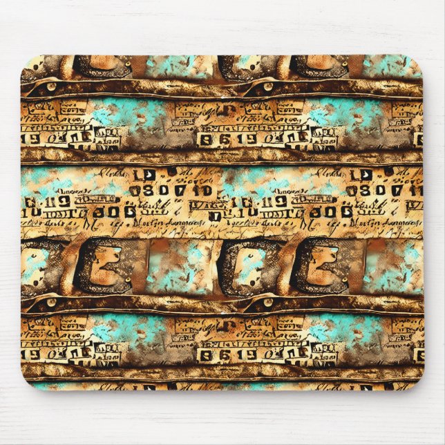 Vintage Ephemera Collage of Old Banknotes Mouse Mat (Front)