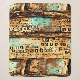 Vintage Ephemera Collage of Old Banknotes Sherpa Blanket