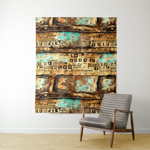 Vintage Ephemera Collage of Old Banknotes Tapestry