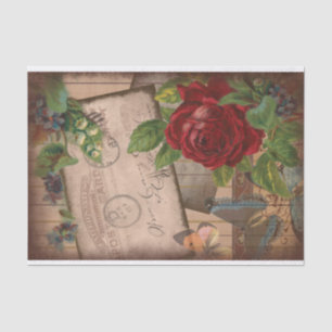 Vintage Ephemera Collage Shabby Chic Decoupage Tis Tissue Paper