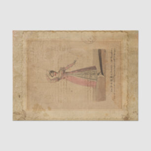 Vintage Ephemera Dancer Tissue Paper