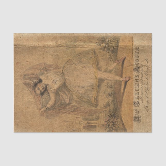 Vintage Ephemera Opera Tissue Paper (Front)