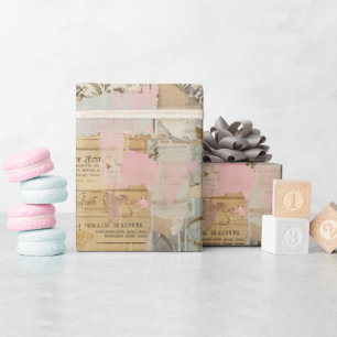 Vintage Ephemera: Rose Dreams Wrapping Paper