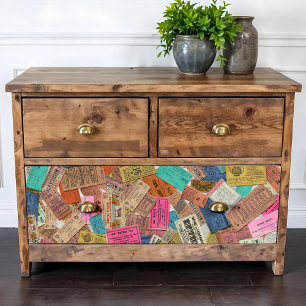 Vintage Ephemera Ticket Decoupage Tissue Paper