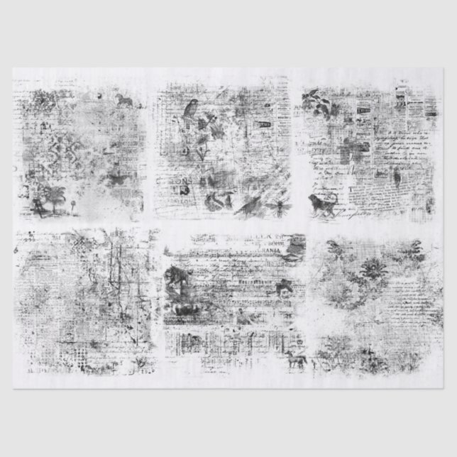 Vintage Ephemera Tissue or Decoupage Paper (Front)