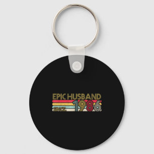 Vintage Epic Husband Since 1986 Key Ring