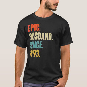 Vintage Epic Husband Since 1993 29th Wedding Anive T-Shirt