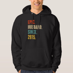 Vintage Epic Husband Since 2015 7th Wedding Aniver Hoodie