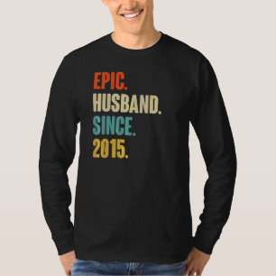 Vintage Epic Husband Since 2015 7th Wedding Aniver T-Shirt