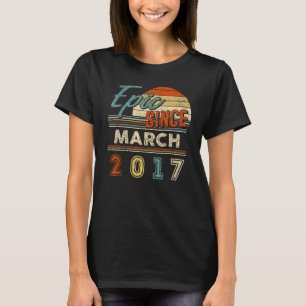 Vintage Epic Since March 2017 5 Year Old Birthday T-Shirt