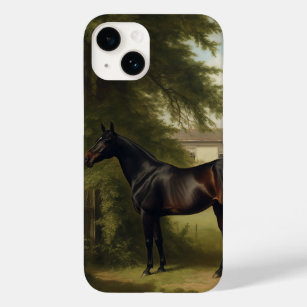 Vintage Equestrian Black Hunter Horse Painting Case-Mate iPhone 14 Case