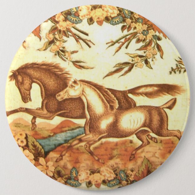 Vintage Equestrian Horse Button (Front)