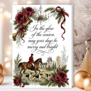 Vintage Equestrian Horse Chirstmas Holiday Card