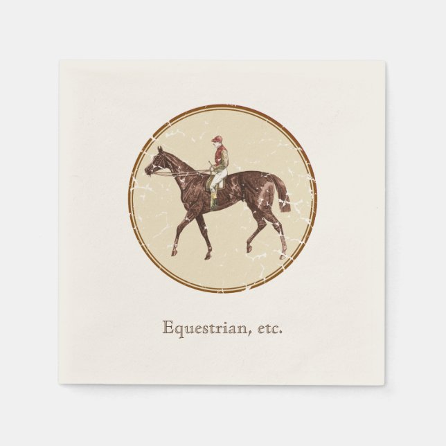 Vintage Equestrian Napkin (Front)