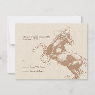 Vintage Equestrian Wedding Invitation