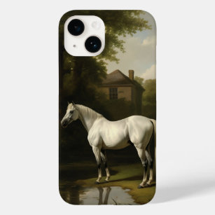 Vintage Equestrian White Horse Painting Case-Mate iPhone 14 Case