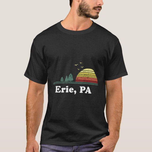 Vintage Erie Pennsylvania Home Souvenir Print T-Shirt (Front)
