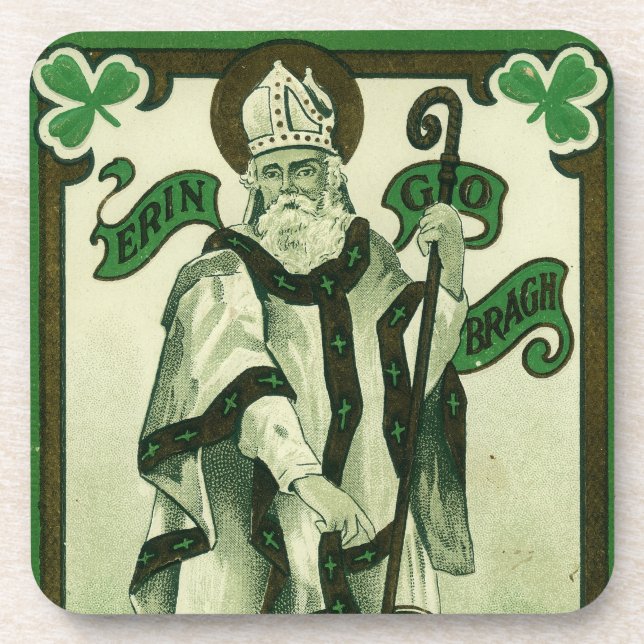 Vintage - Erin Go Bragh - St. Patrick's Greetings Coaster (Front)
