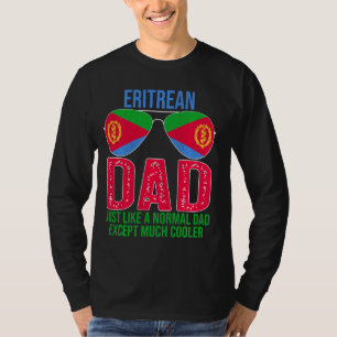 Vintage Eritrean Dad Eritrea Flag Sunglasses Fathe T-Shirt