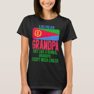 Vintage Eritrean Grandpa Eritrea Flag For Father's T-Shirt