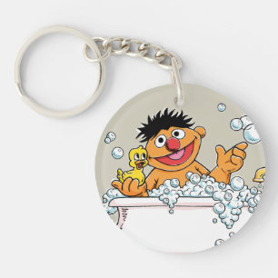 Vintage Ernie in Bathtub Key Ring