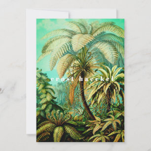 Vintage  Ernst Haeckel Botanical Palms Thank You Card