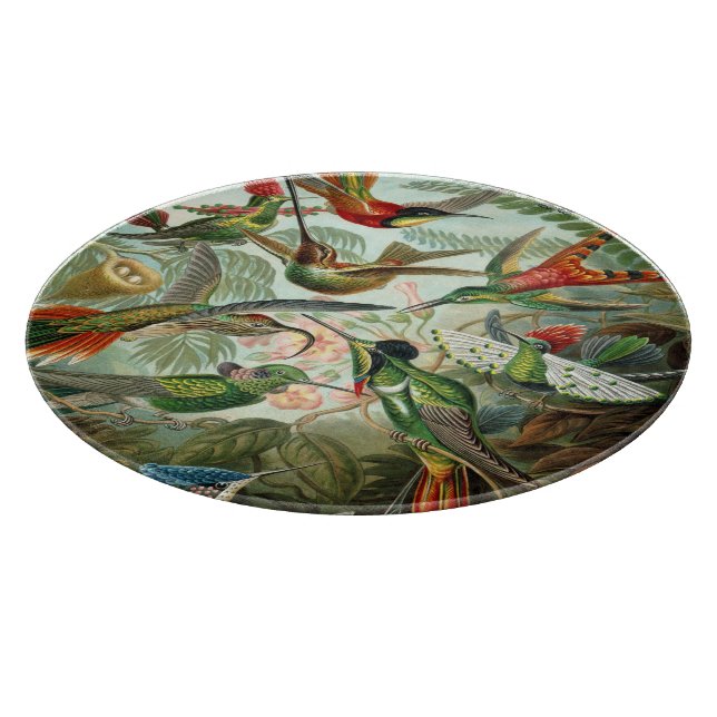 Vintage Ernst Haeckel Hummingbirds Cutting Board (Corner)