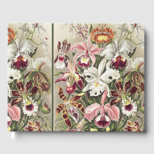 Vintage Ernst Haeckel Orchid Botanical Print Guest Book