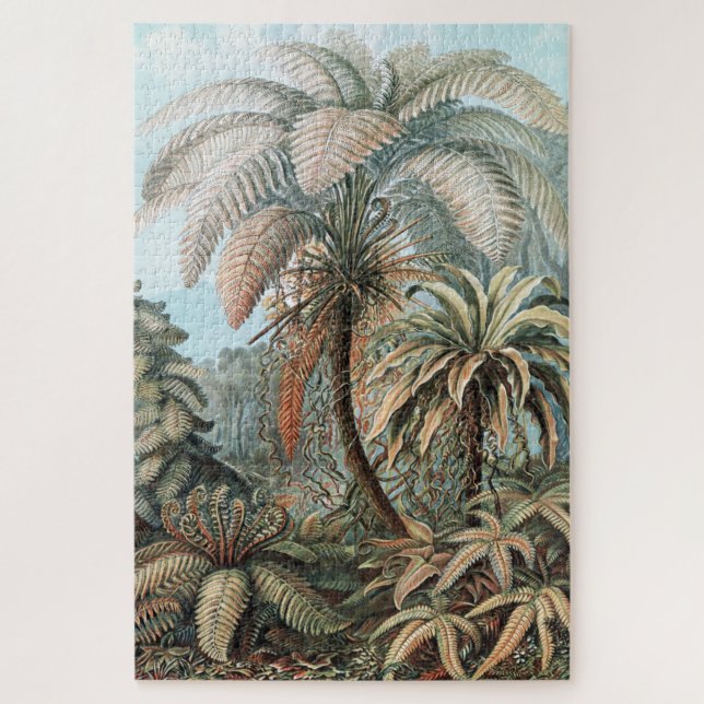 Vintage Ernst Haeckel Palm Trees Poster Jigsaw Puzzle (Vertical)